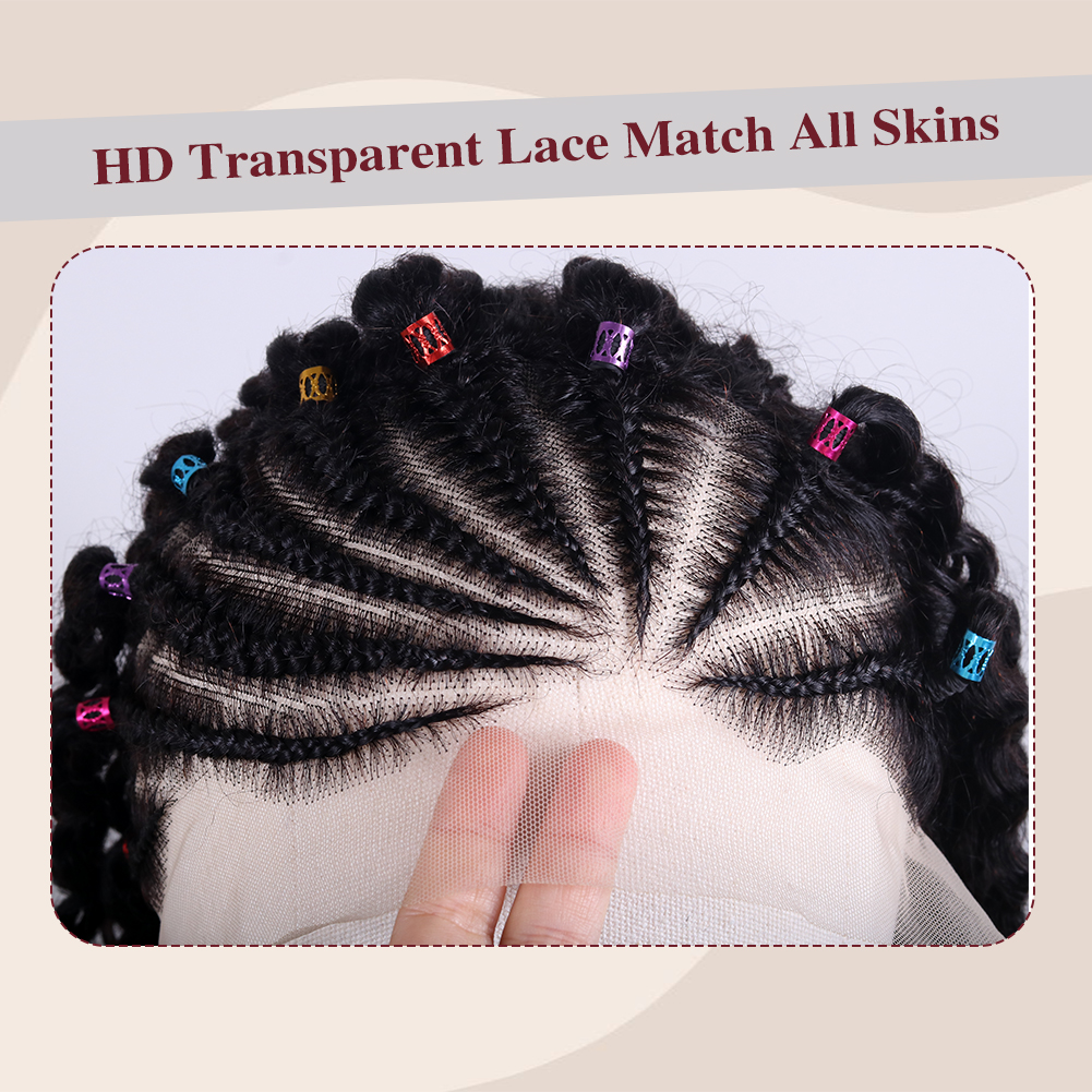 Wholesale & Custom 13×4 Lace Front Braids Curly Wig 100% Human Hair Deep Curly Short Wigs