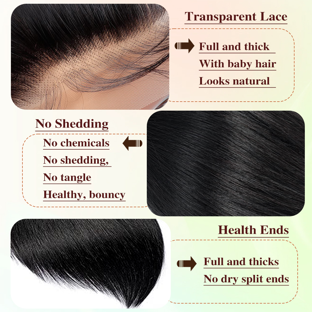 Wholesale & Custom 13×4 Lace Front Closure 100% Human Hair Straight Transparent Lace Closure