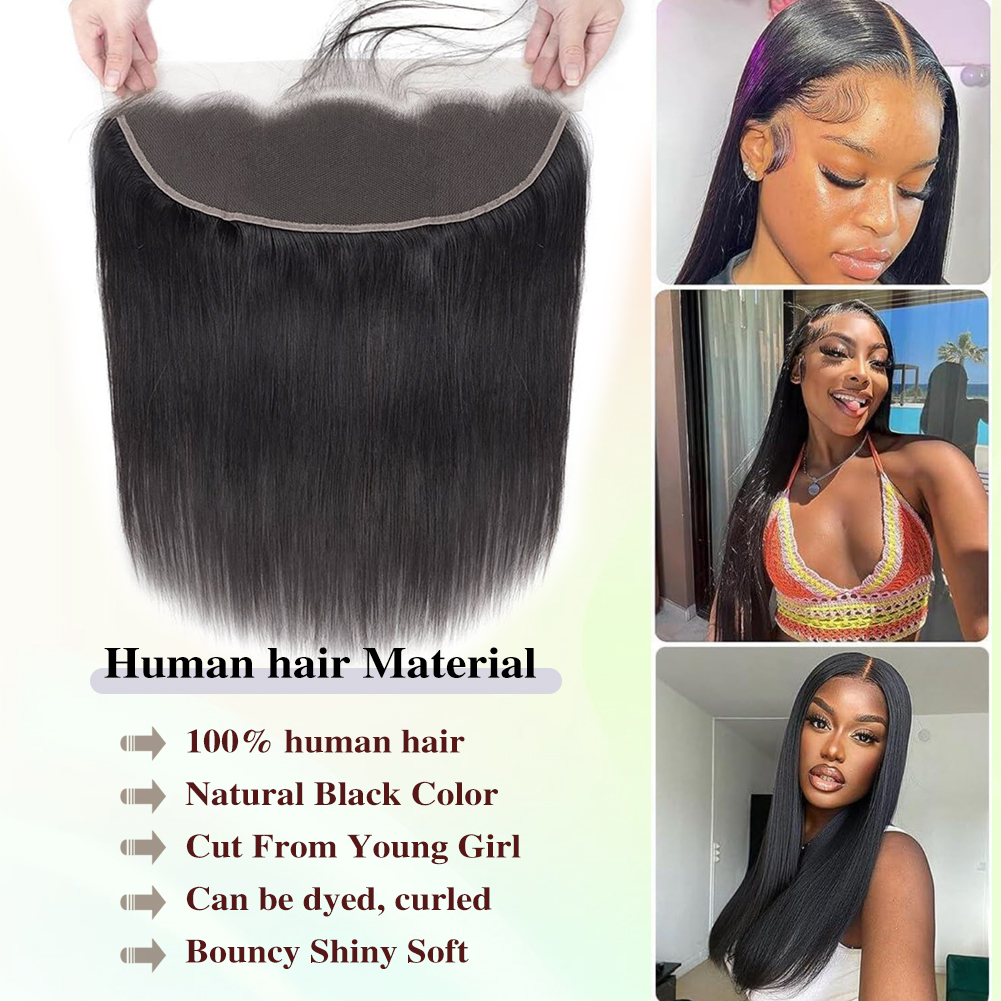 Wholesale & Custom 13×4 Lace Front Closure 100% Human Hair Straight Transparent Lace Closure