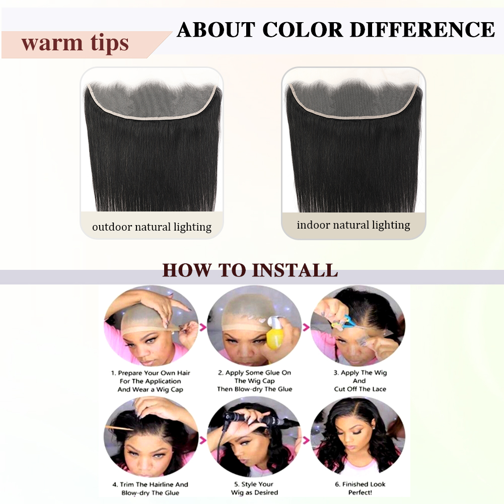 Wholesale & Custom 13×4 Lace Front Closure 100% Human Hair Straight Transparent Lace Closure