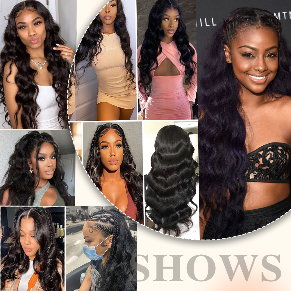 Wholesale & Custom 13x6 HD Lace Front Wig, 100% Human Hair Body Wave Wig with Pre-Plucked Baby Hair