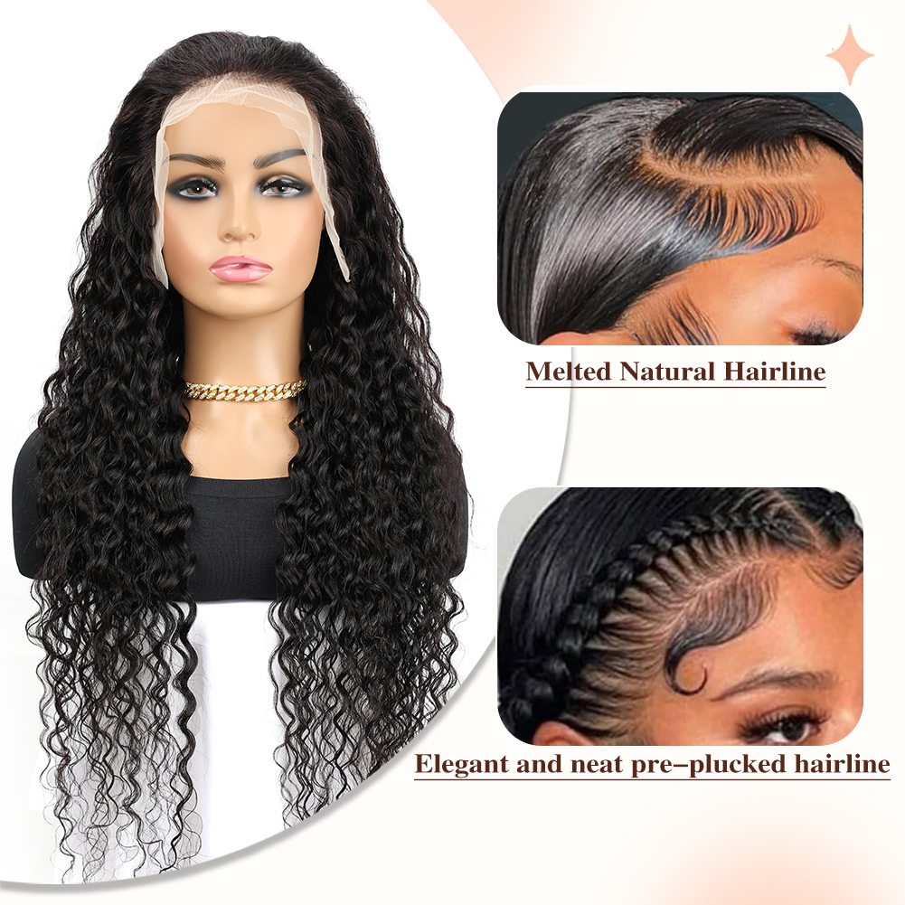 [Copy]Wholesale & Custom 13x6 HD Lace Front Wig, 100% Human Hair CurlyWave Wig with Pre-Plucked Baby Hair