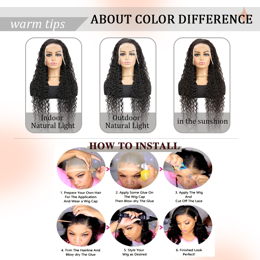 [Copy]Wholesale & Custom 13x6 HD Lace Front Wig, 100% Human Hair CurlyWave Wig with Pre-Plucked Baby Hair