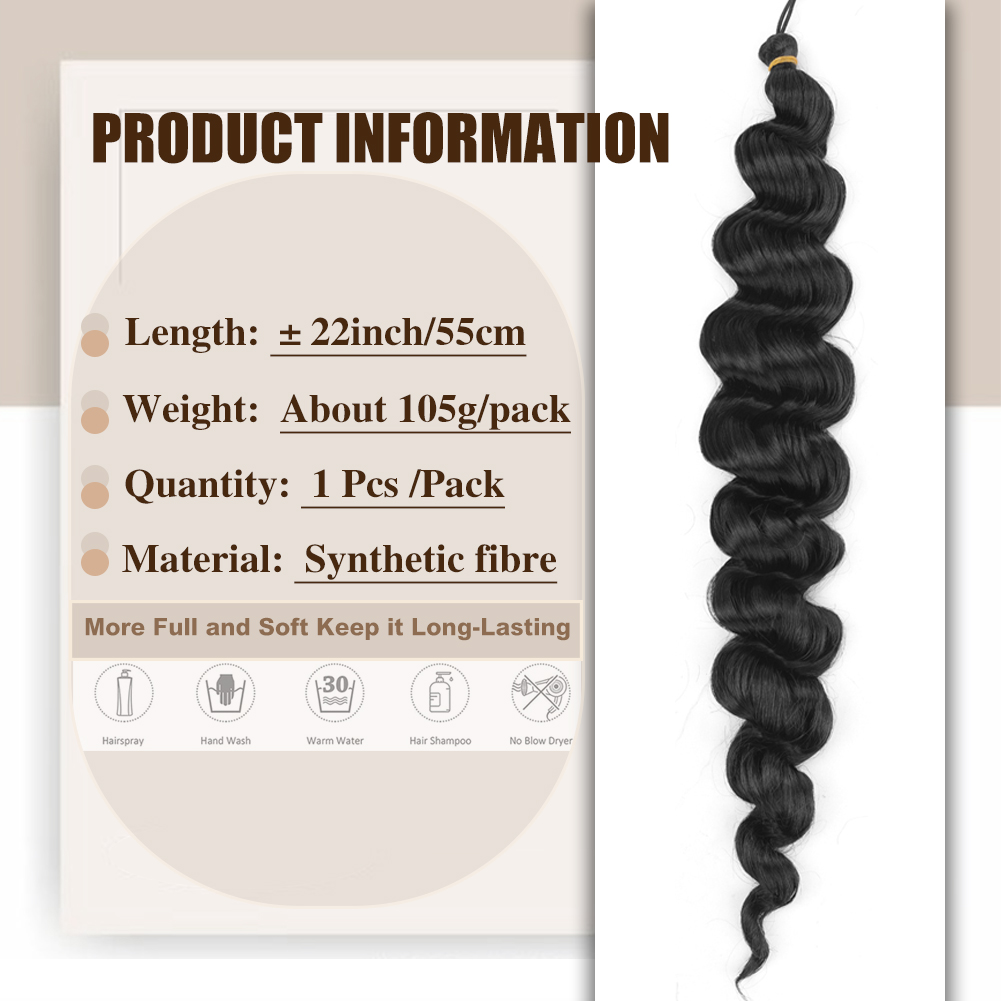 Wholesale & Custom 22 Inch Loose Wave Crochet Braiding Hair, Synthetic Crochet Hair Extensions