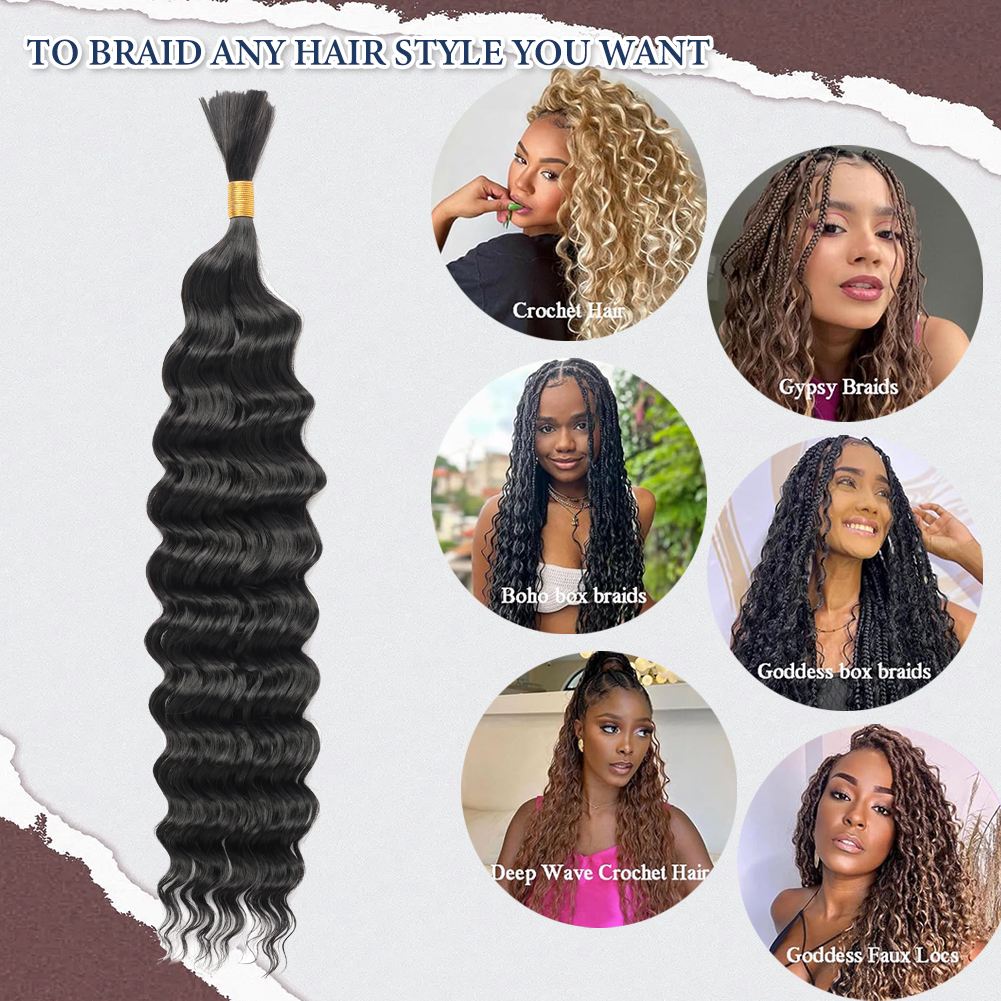 [Copy]Wholesale & Custom 22 Inch Loose Wave Crochet Braiding Hair, Synthetic Crochet Hair Extensions