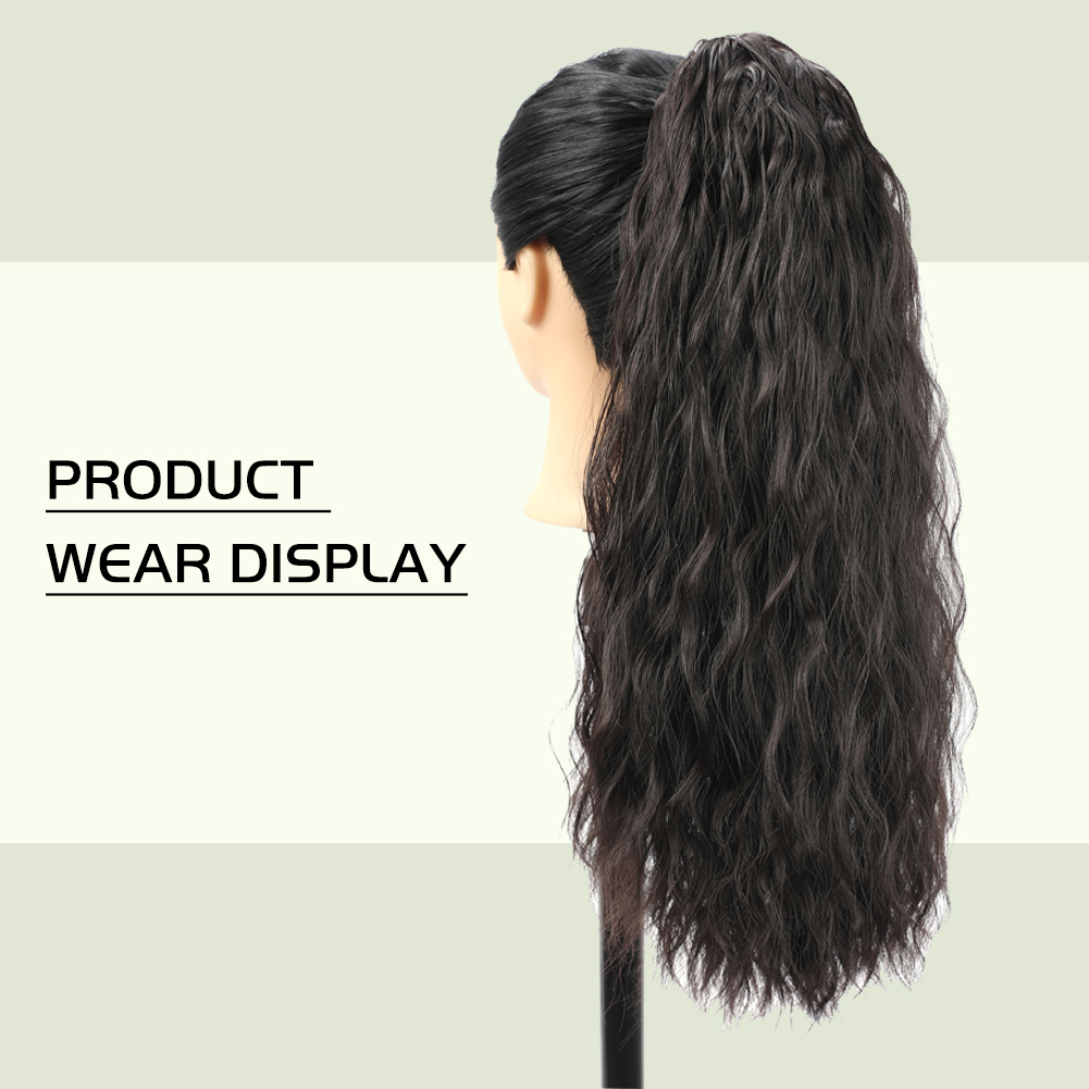 Wholesale & Custom Water Wavy Claw Clip Ponytail, 20 Inch Synthetic Hair Ponytail Extension