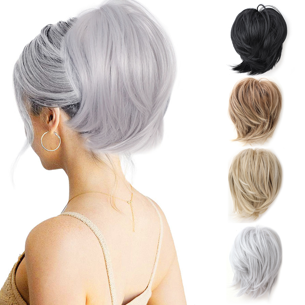 Wholesale & Custom 6 Inch Messy Hair Bun Scrunchie, Synthetic Matte Fluffy Bun Hair Piece