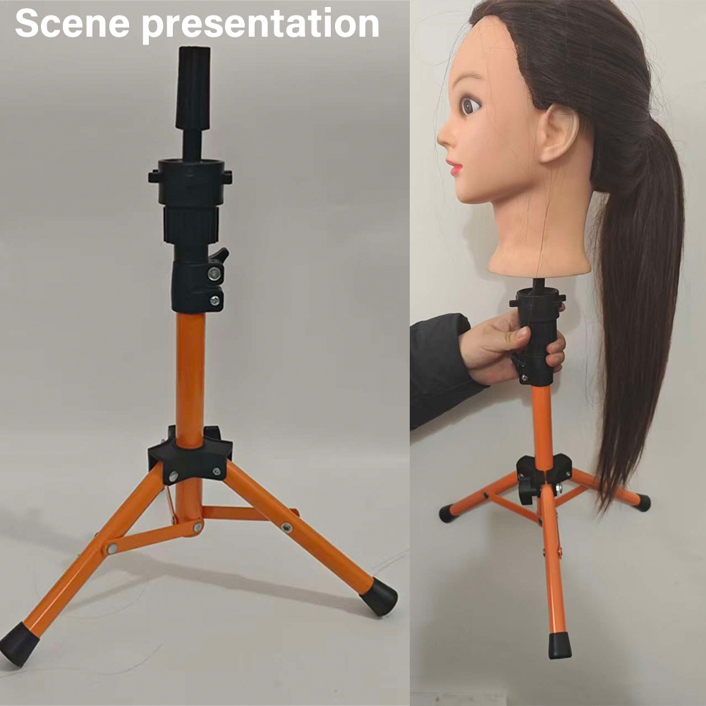 Wholesale & Custom Mini Wig Stand Tripod, Adjustable Height Mannequin Head Holder Stand for Salon & Home Hair Practice