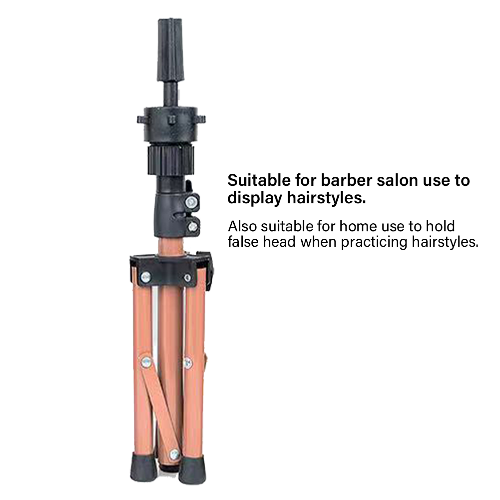 Wholesale & Custom Mini Wig Stand Tripod, Adjustable Height Mannequin Head Holder Stand for Salon & Home Hair Practice