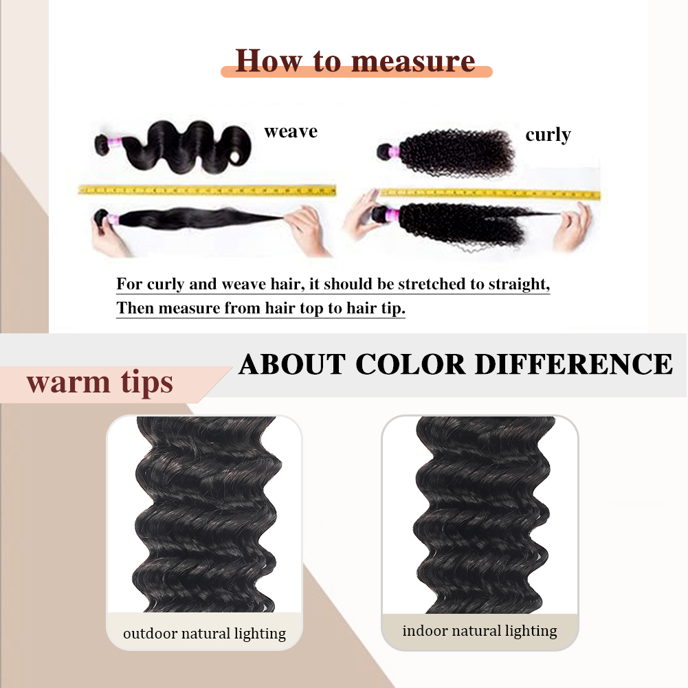 Wholesale & Custom Deep Wave Human Hair Bundles 100% Virgin Human Hair Extensions Natural Black