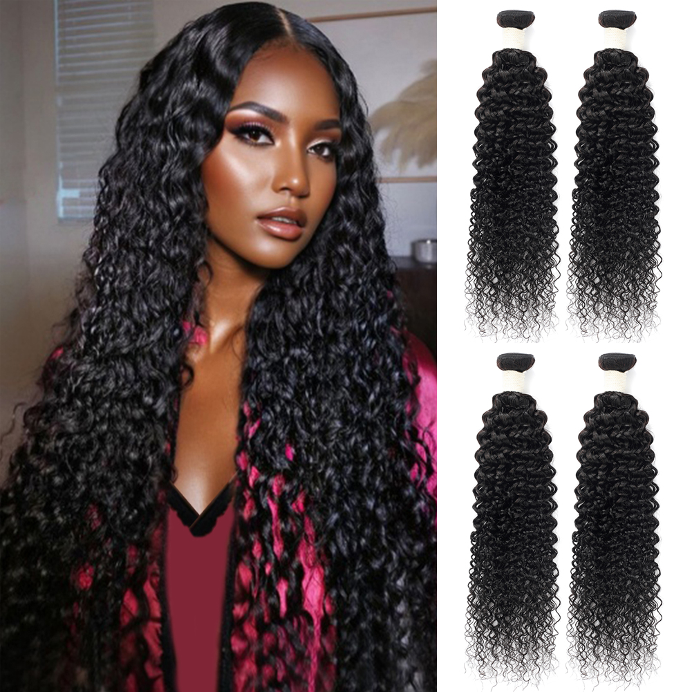 Wholesale & Custom Water Wave Human Hair Bundles 100% Virgin Human Hair Extensions Natural Black