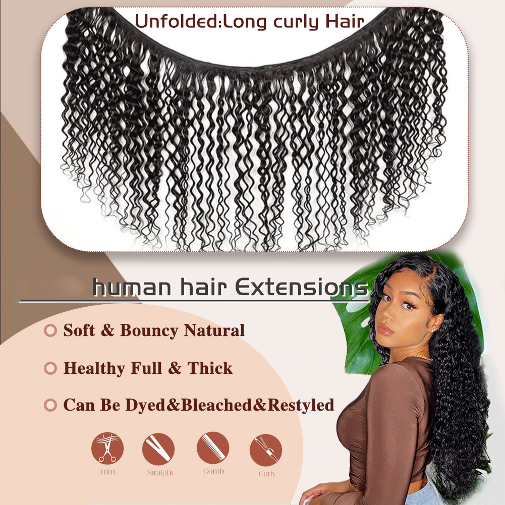 Wholesale & Custom Water Wave Human Hair Bundles 100% Virgin Human Hair Extensions Natural Black