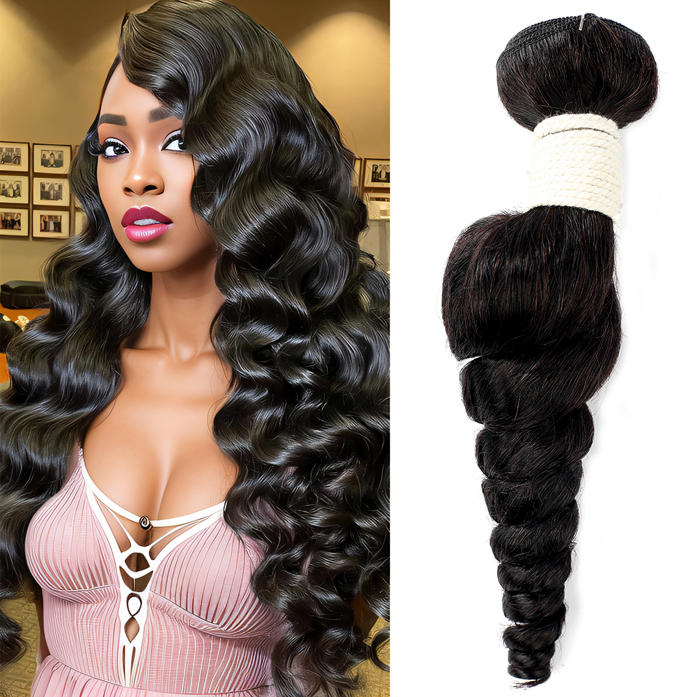 [Copy]Wholesale & Custom Loose Wave Human Hair Bundles 100% Virgin Human Hair Extensions Natural Black