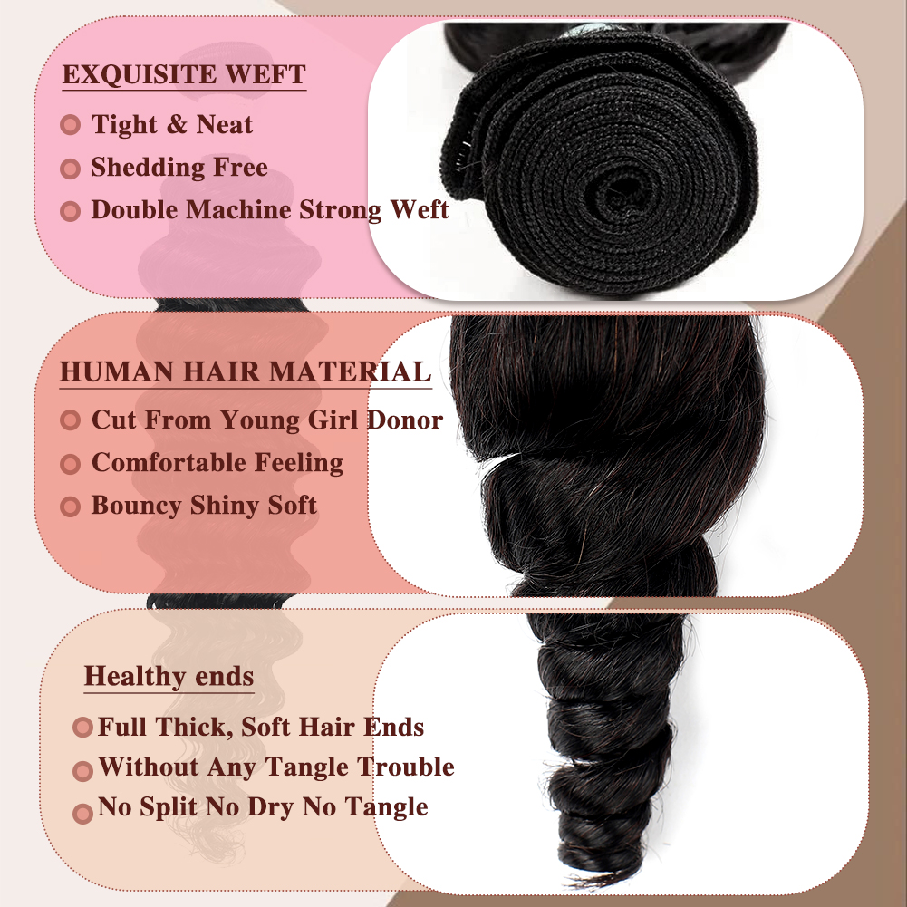 [Copy]Wholesale & Custom Loose Wave Human Hair Bundles 100% Virgin Human Hair Extensions Natural Black