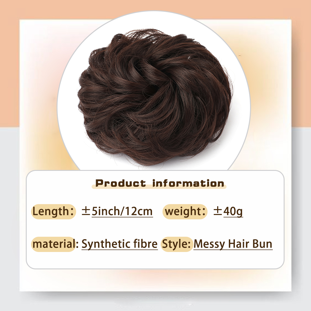 Wholesale & Custom Messy Hair Bun, Synthetic Fiber Wavy Scrunchie Bun Hair Piece
