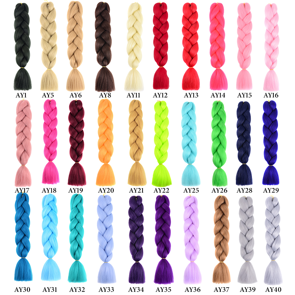 Wholesale & Custom Ombre Jumbo Braiding Hair, 24 Inch Yaki Texture Heat Resistant Synthetic Braiding Hair Extensions