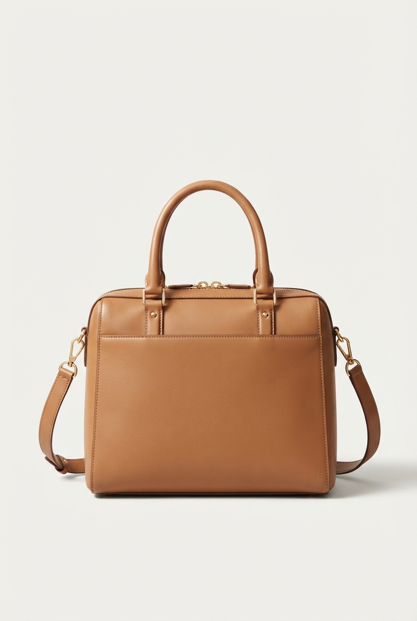 Tan PU leather crossbody bag