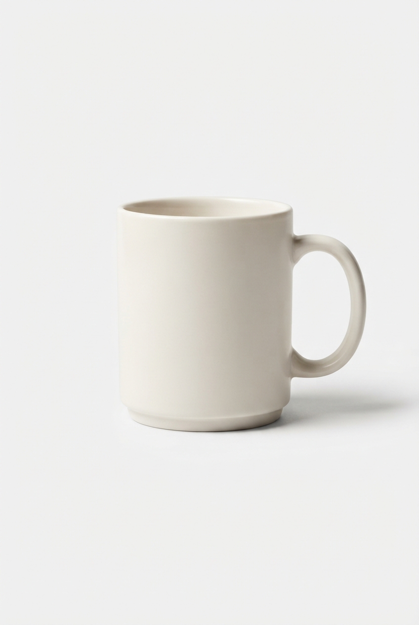 Ivory cozy ceramic mug set of two