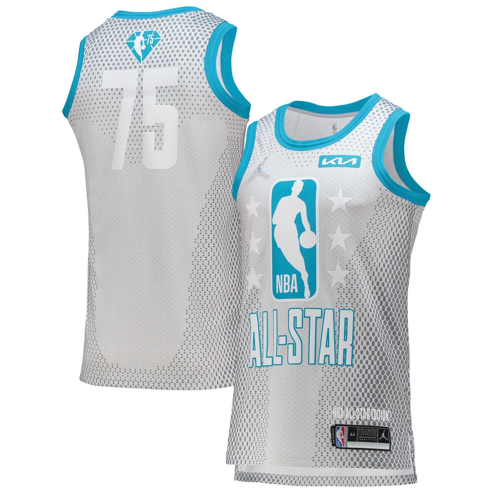 2022 NBA All-Star Game 75th Anniversary Swingman Jersey White - front view
