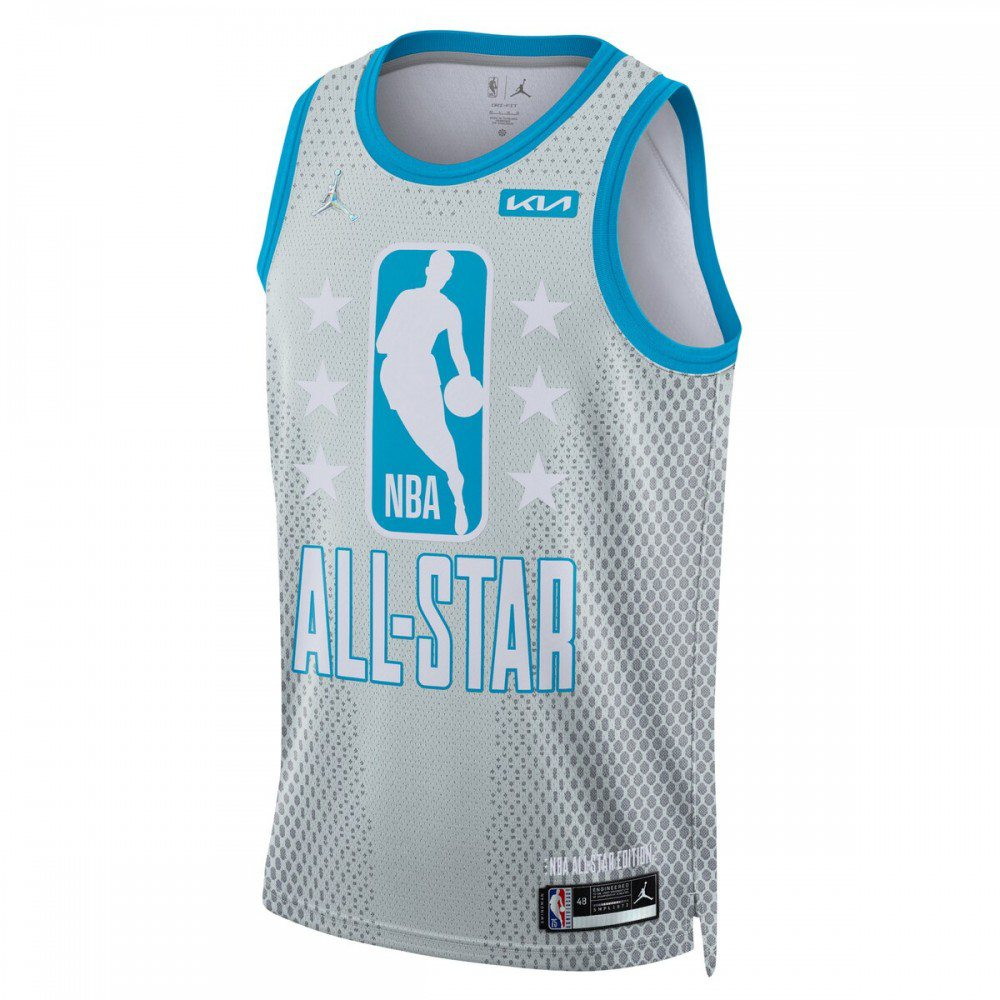 2022 NBA All-Star Game Swingman Custom Jersey Gray - second front view