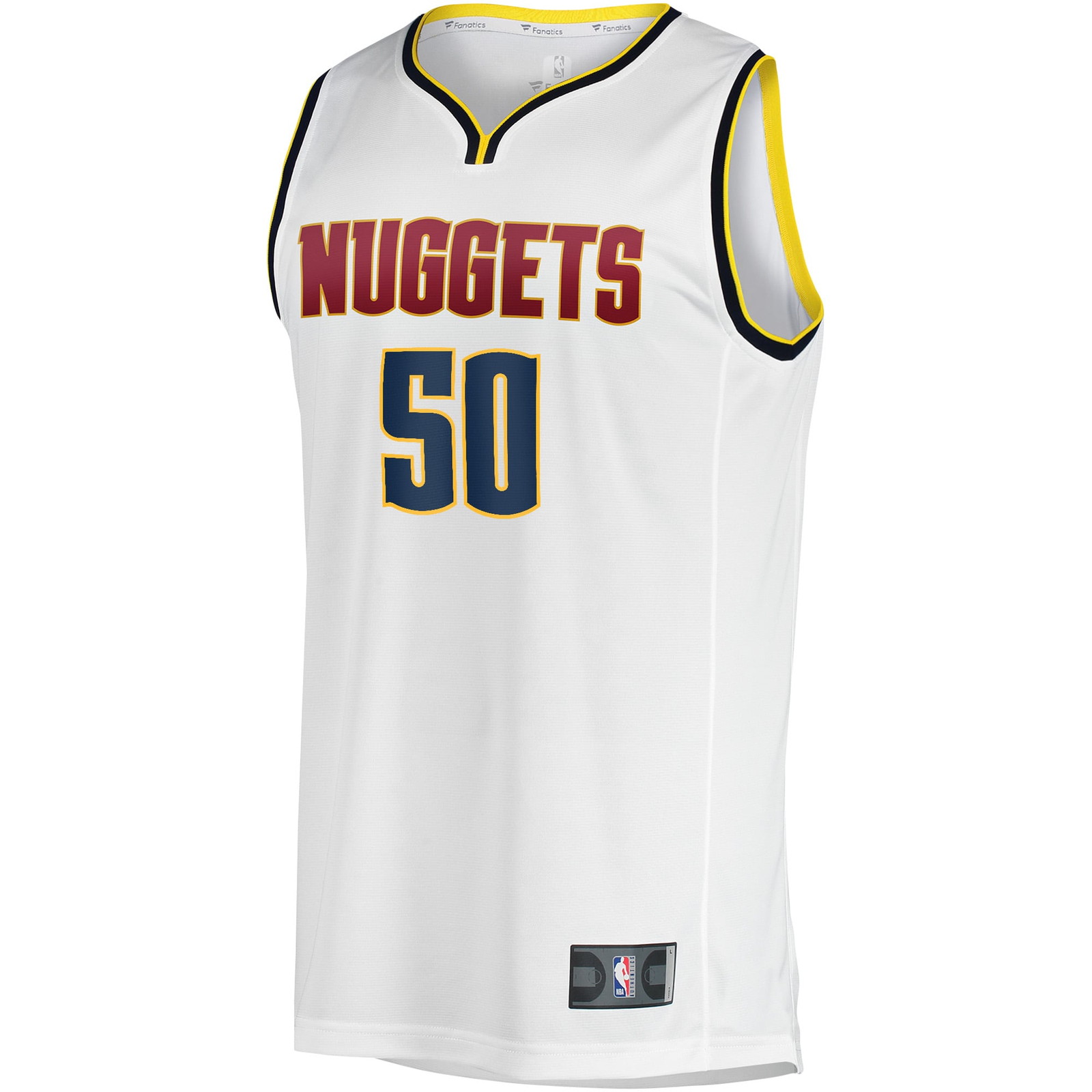 Aaron Gordon Denver Nuggets Fast Break Player Jersey Association Edition White - back view
