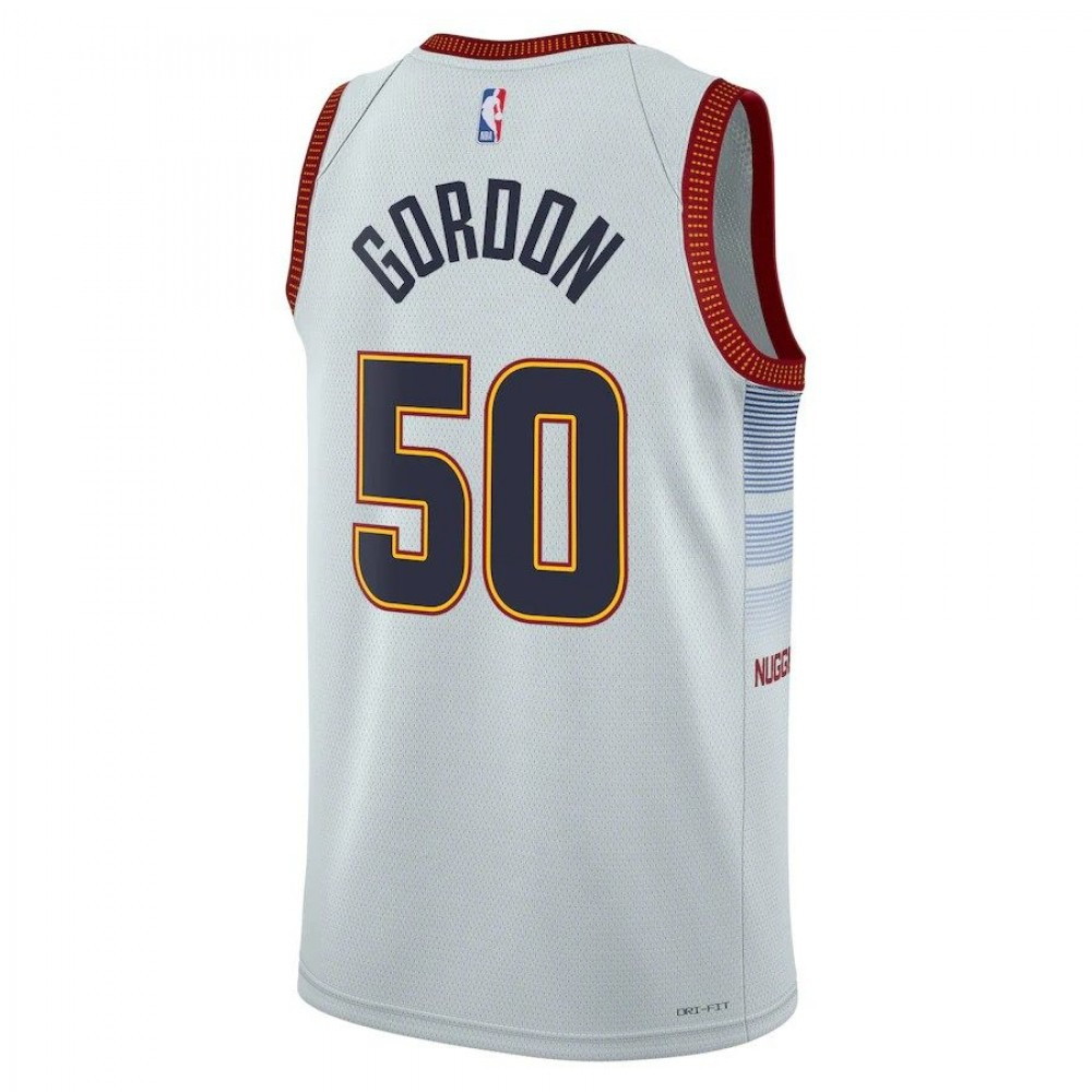 Aaron Gordon Denver Nuggets Unisex 2022/23 Swingman Jersey City Edition Silver - back view