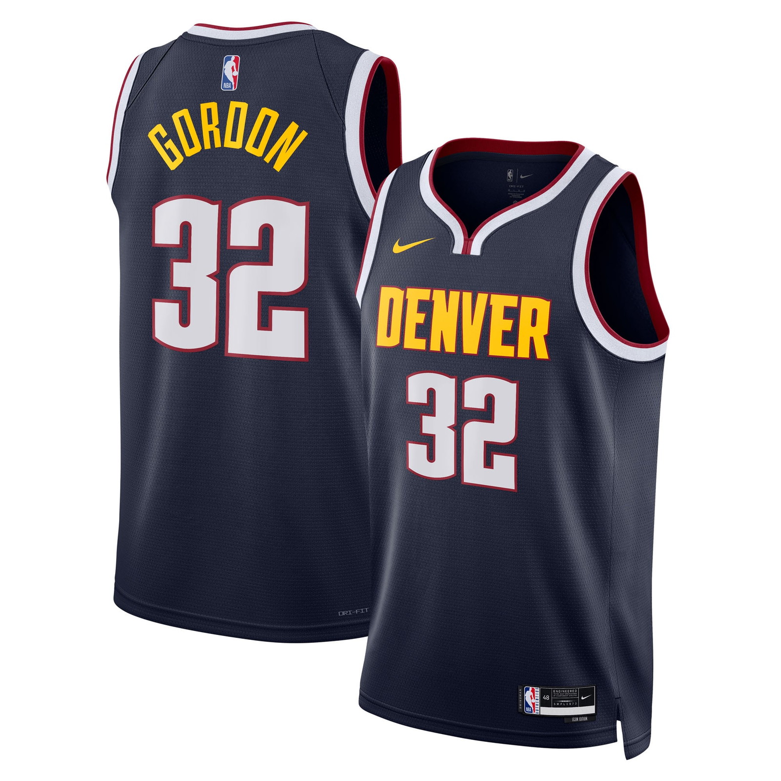 Aaron Gordon Denver Nuggets Unisex Swingman Fan Version Jersey Icon Edition Navy - front view