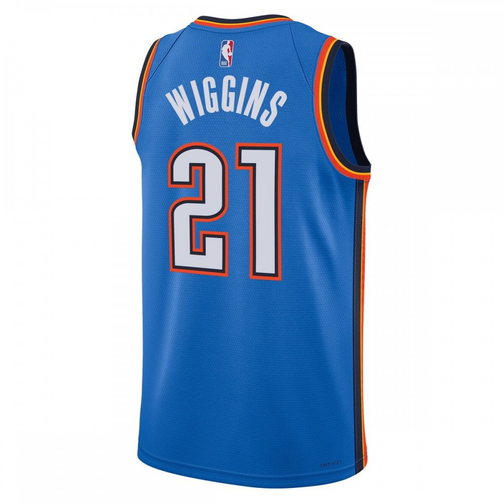 Aaron Wiggins Oklahoma City Thunder Unisex Swingman Player Jersey Icon Edition Blue - back view