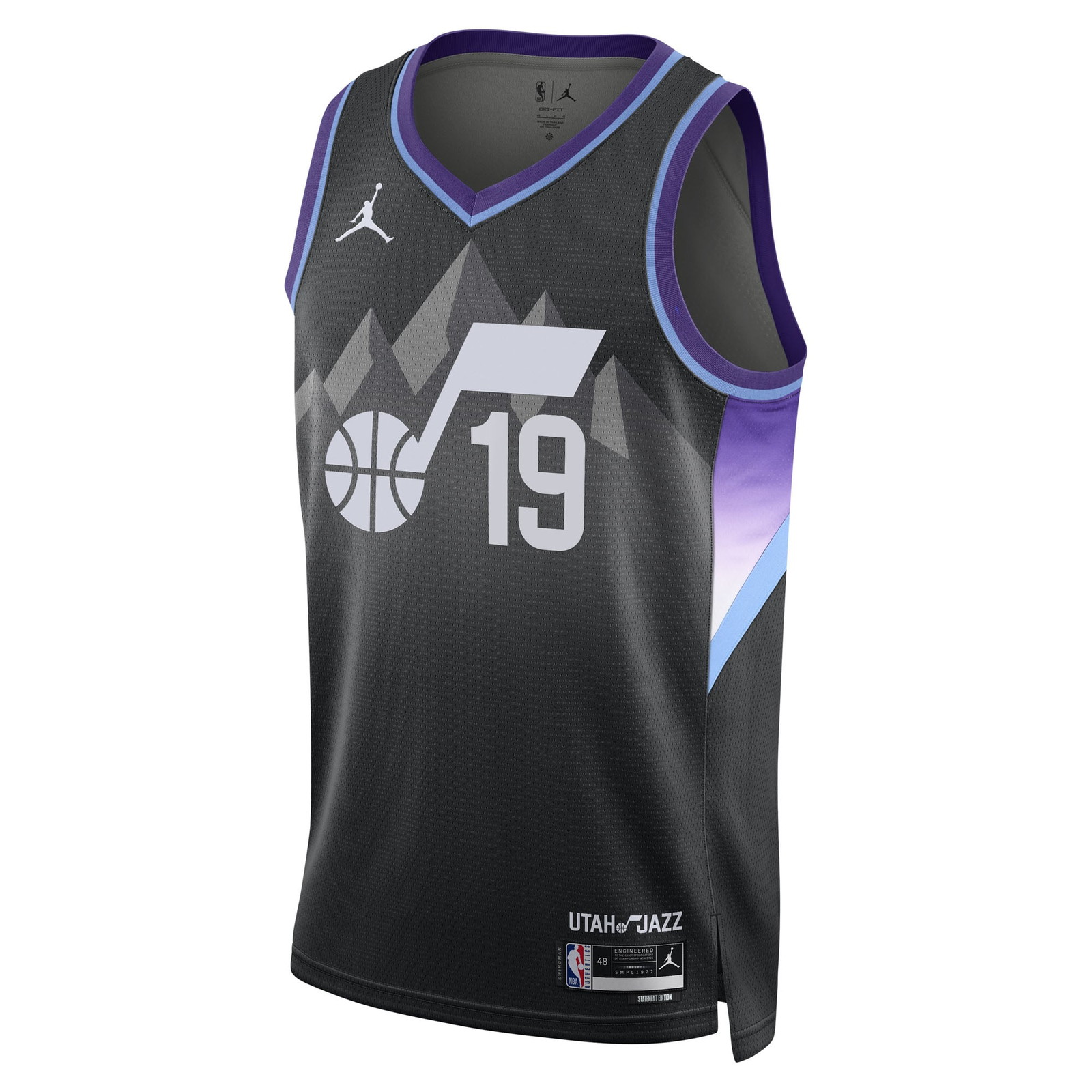 Ace Bailey Utah Jazz Unisex Swingman Player Jersey Statement Edition Black - front view
