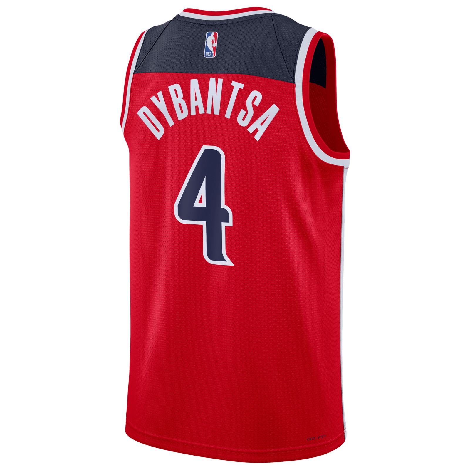 AJ Dybantsa Washington Wizards Unisex 2026 NBA Draft Swingman Jersey Icon Edition Red - back view