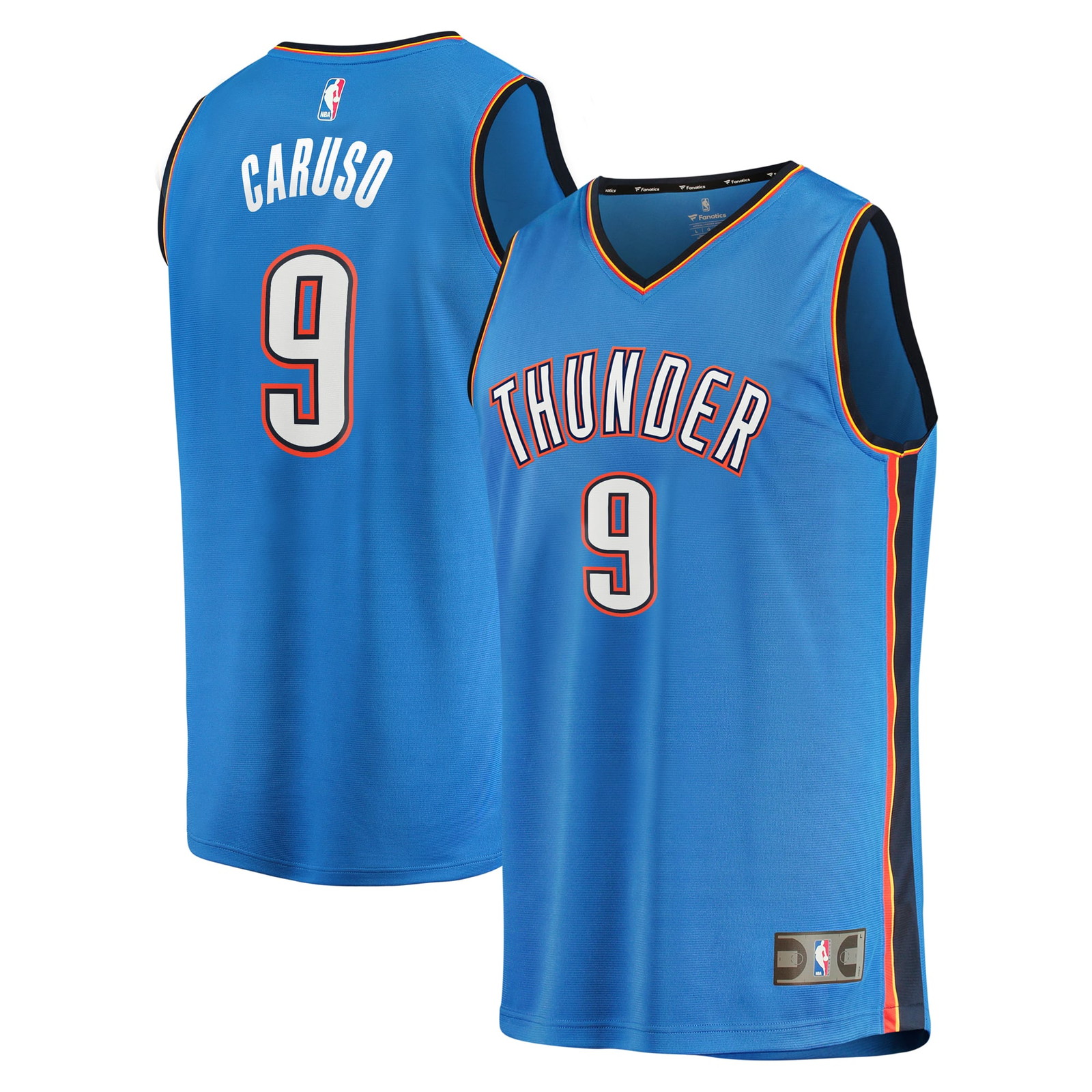 Alex Caruso Oklahoma City Thunder Youth Fast Break Fan Version Player Jersey - front and back view