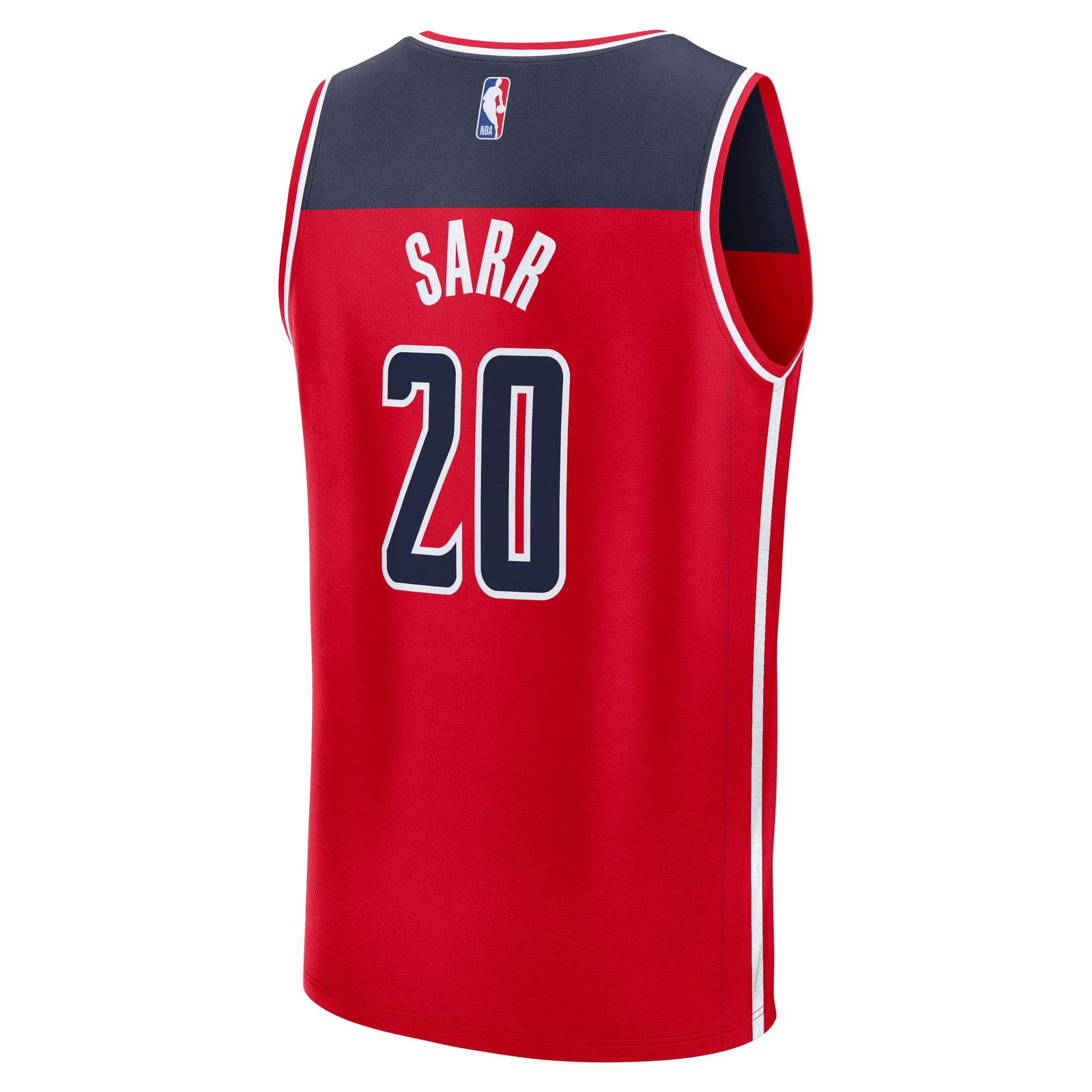 Alex Sarr Washington Wizards Fast Break Fan Version Jersey Icon Edition Red - back view