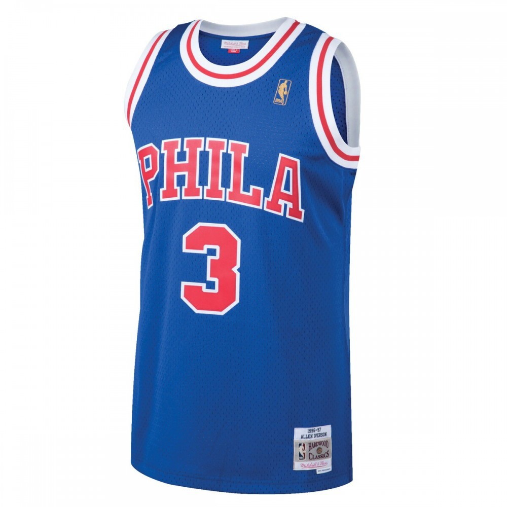 Allen Iverson Philadelphia 76ers Throwback 1996-97 Hardwood Classics Swingman - second front view
