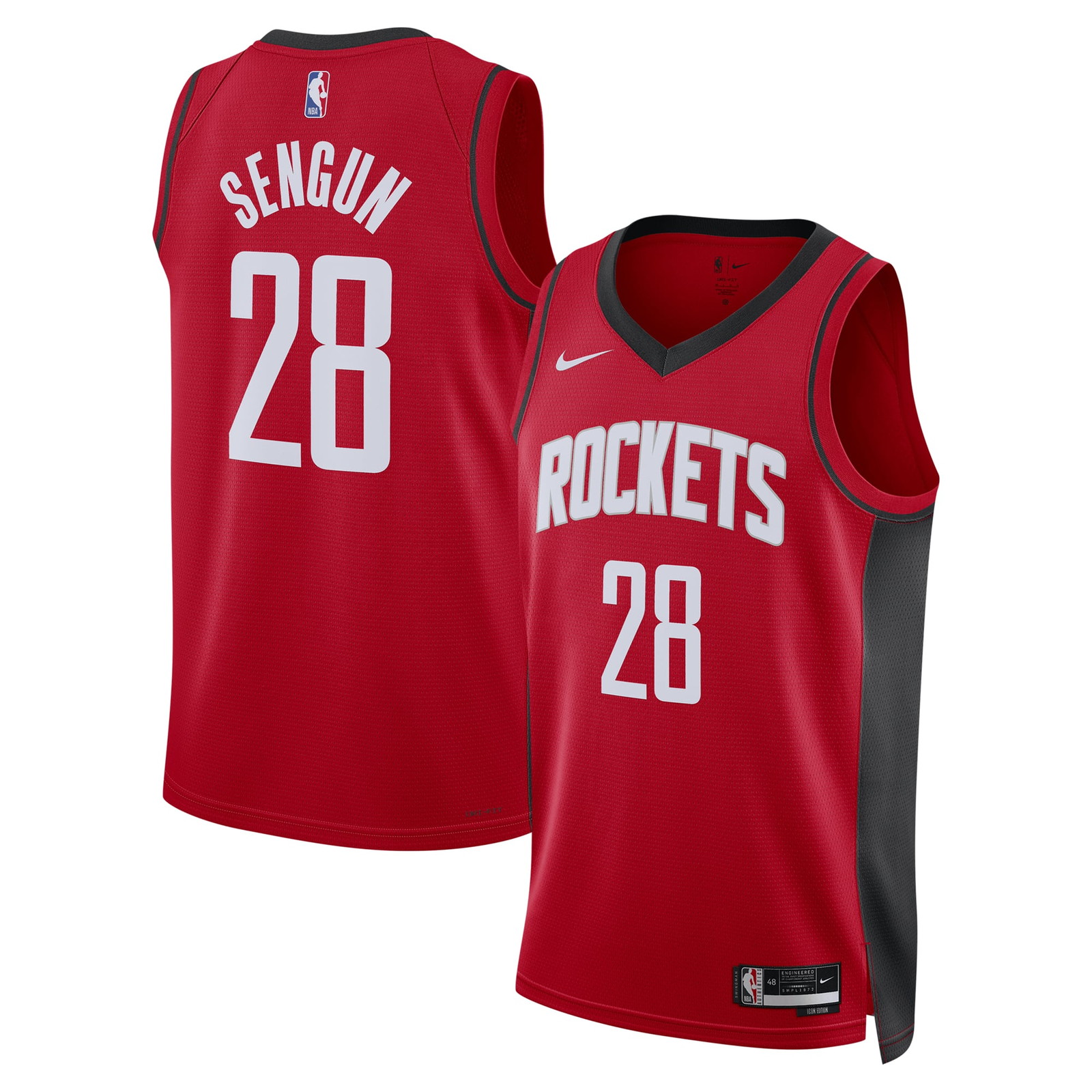 Alperen Sengun Houston Rockets Unisex Swingman Jersey Icon Edition Red - front and back view