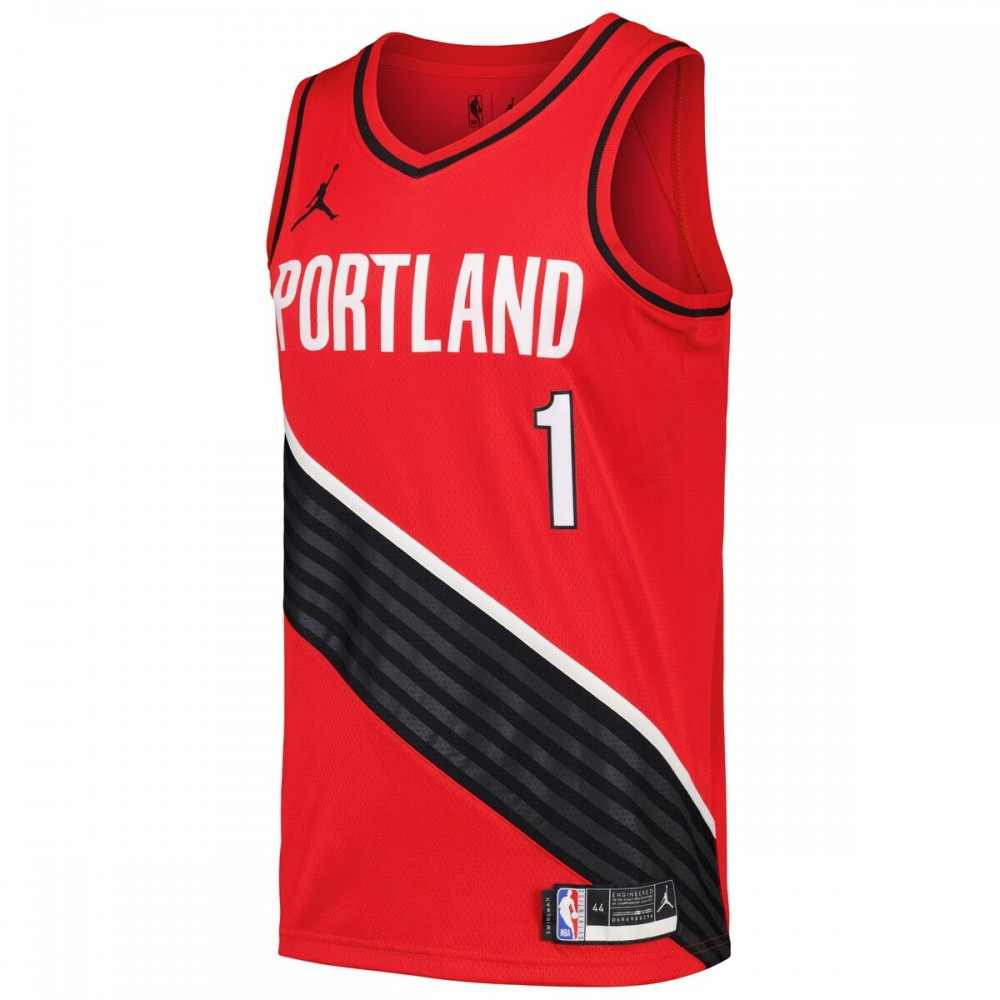 Anfernee Simons Portland Trail Blazers Swingman Player Jersey Statement Edition - second front view