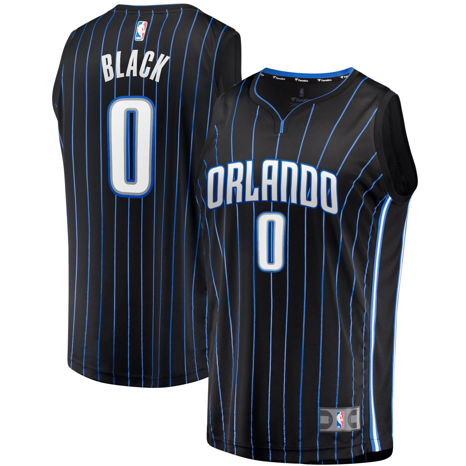 Anthony Black Orlando Magic Youth Fast Break Fan Version Jersey Icon Edition - front and back view