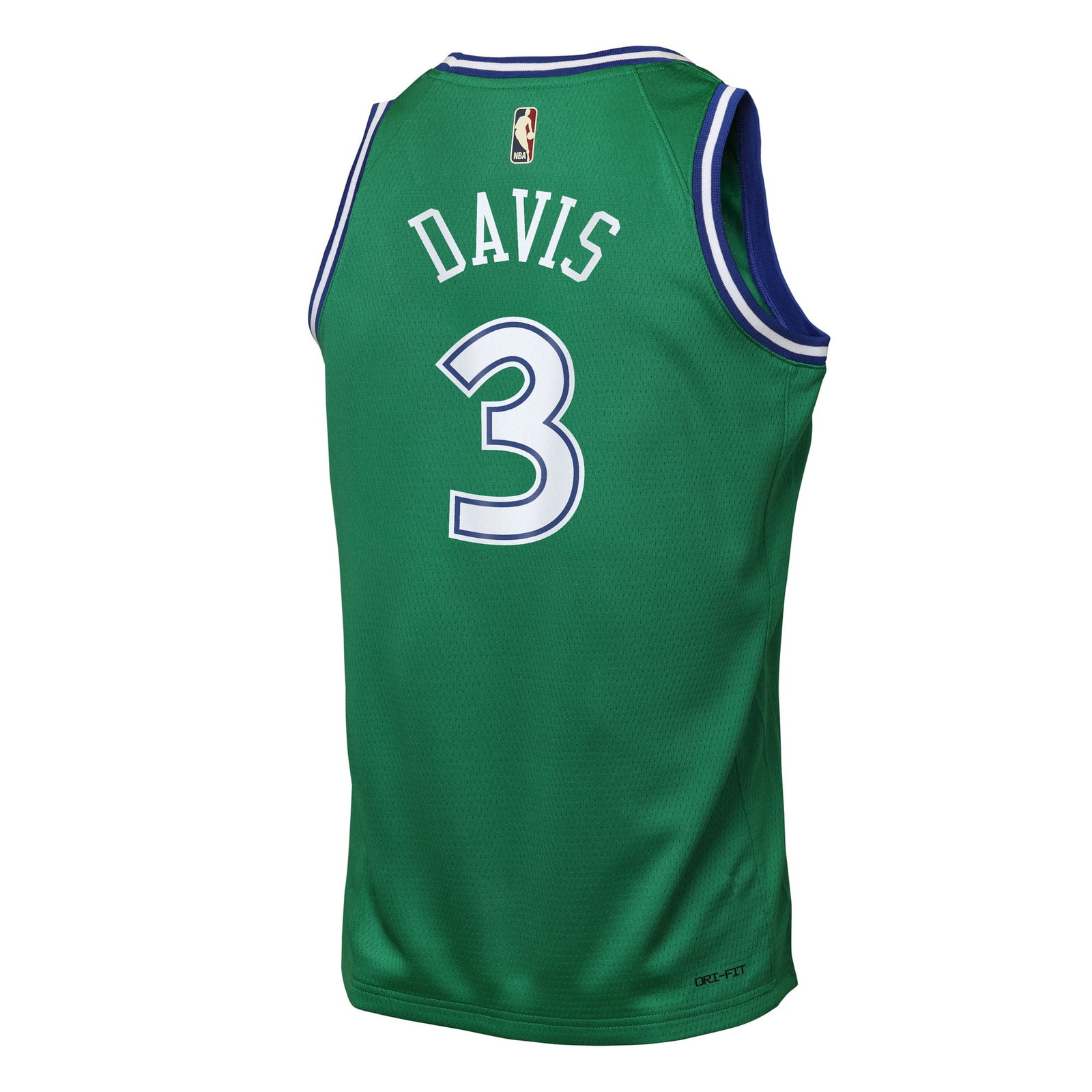 Anthony Davis Dallas Mavericks Youth Swingman Jersey Classic Edition Green - back view