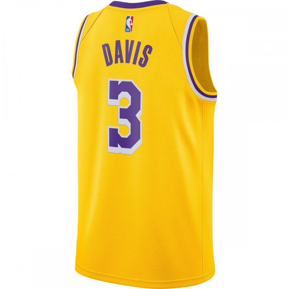 Anthony Davis Los Angeles Lakers 2020/21 Swingman Jersey Gold Icon Edition - back view