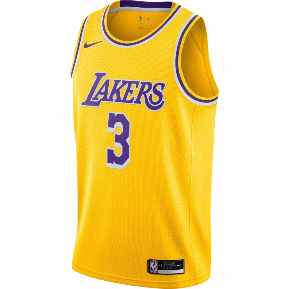 Anthony Davis Los Angeles Lakers 2020/21 Swingman Jersey Gold Icon Edition - second front view