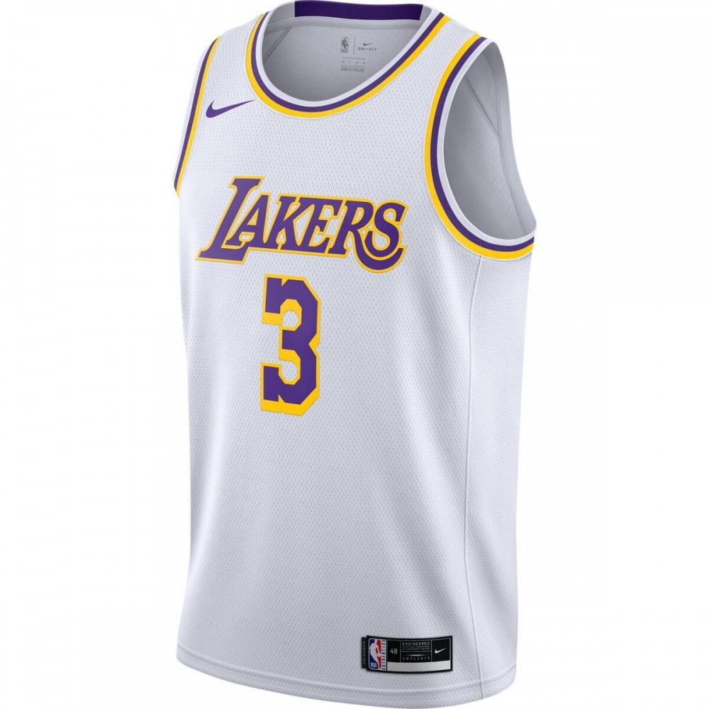Anthony Davis Los Angeles Lakers 2020/21 Swingman Jersey White Association - second front view