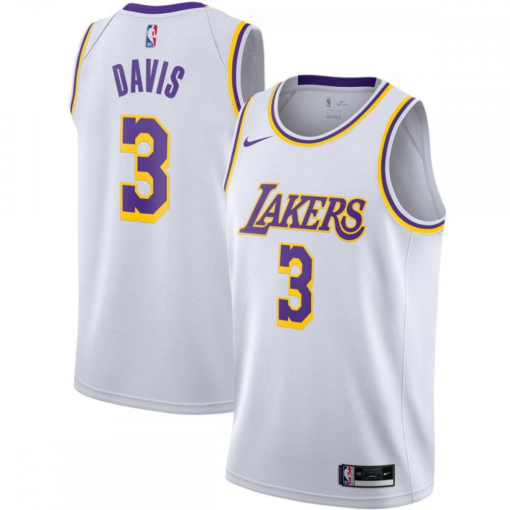 Anthony Davis Los Angeles Lakers 2020/21 Swingman Jersey White Association Edition - front view
