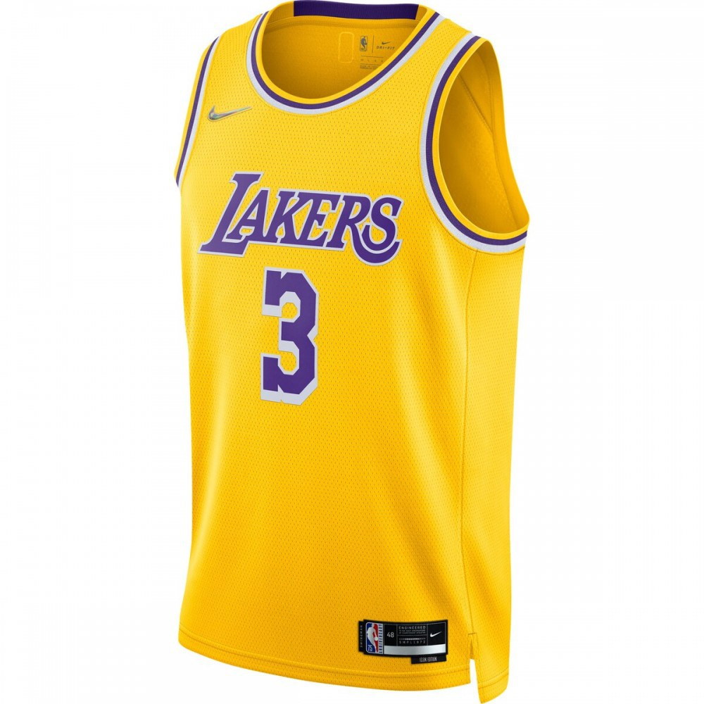Anthony Davis Los Angeles Lakers 2021/22 Diamond Swingman Jersey Icon Edition - second front view