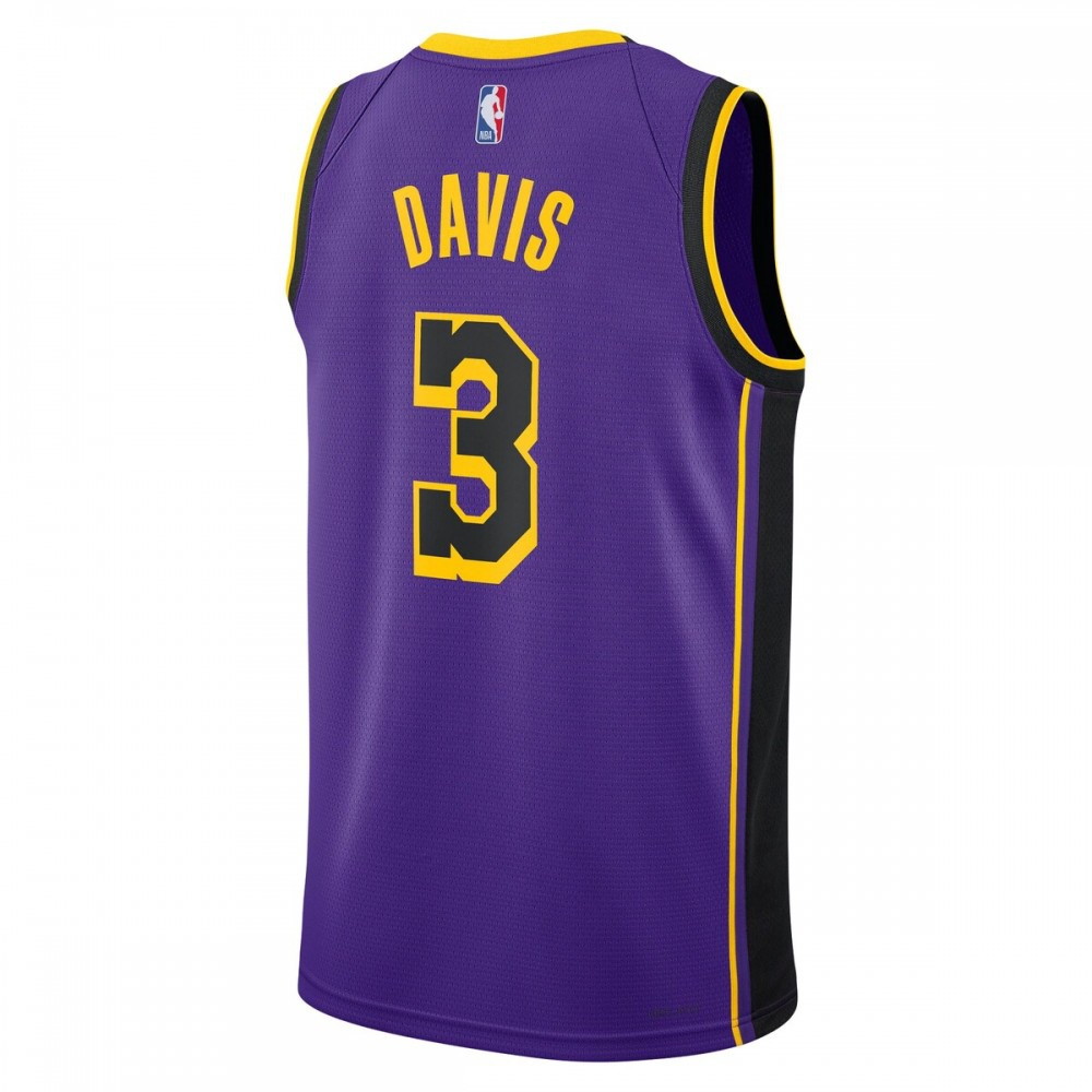 Anthony Davis Los Angeles Lakers 2022/23 Statement Edition Swingman Jersey Purple - back view