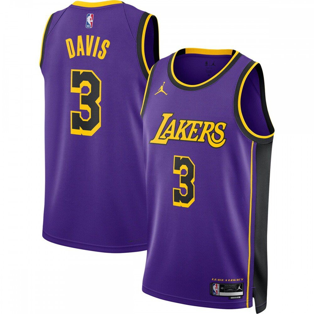 Anthony Davis Los Angeles Lakers 2022/23 Statement Edition Swingman Jersey Purple - front view