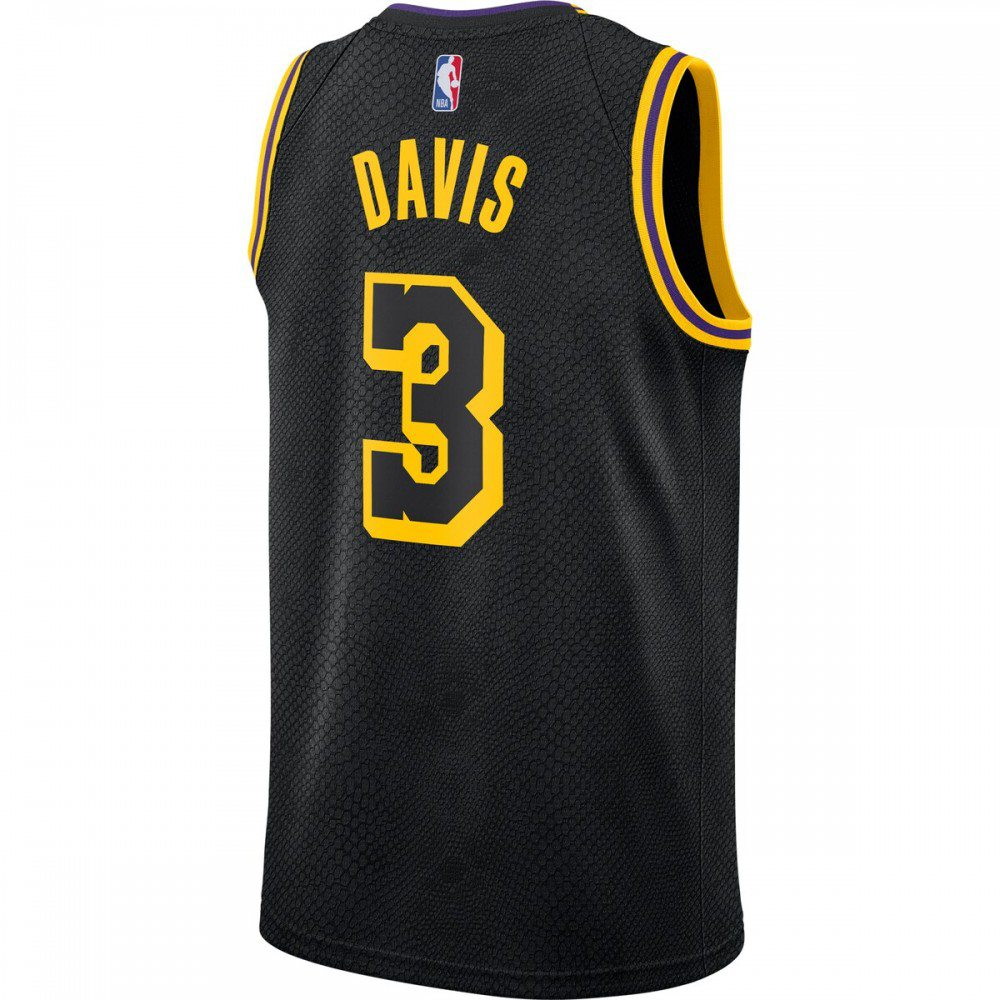 Anthony Davis Los Angeles Lakers City Edition Swingman Jersey Black - back view