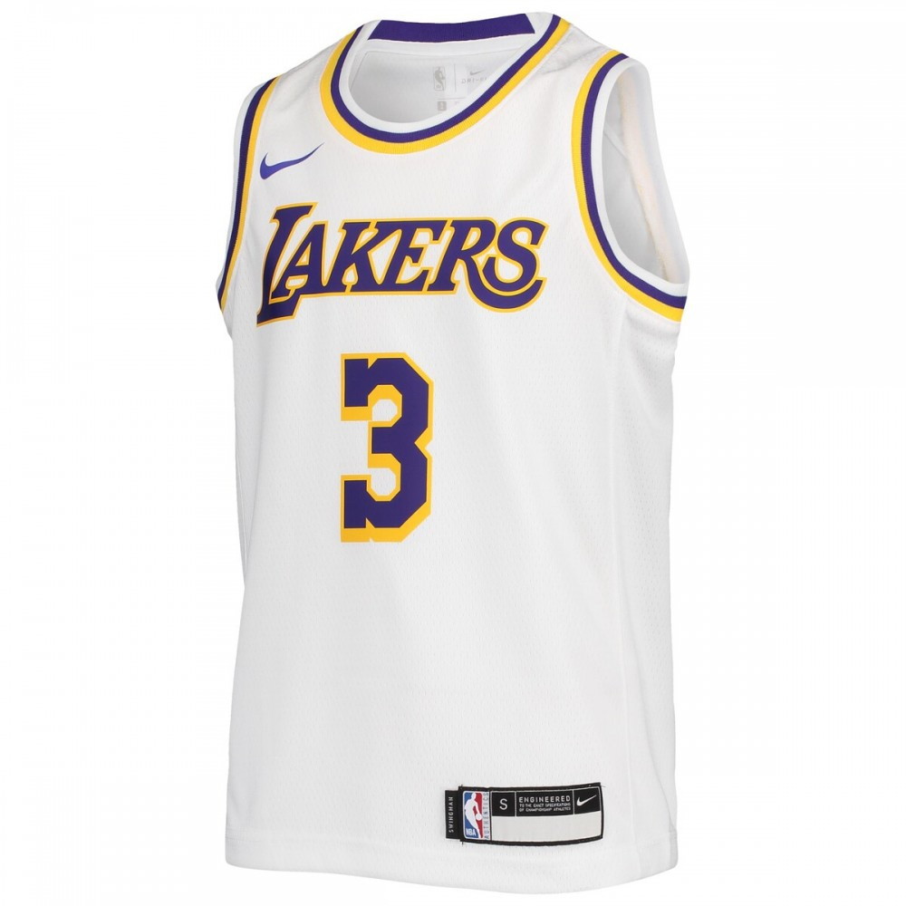 Anthony Davis Los Angeles Lakers Youth 2020/21 Swingman Jersey Association - second front view