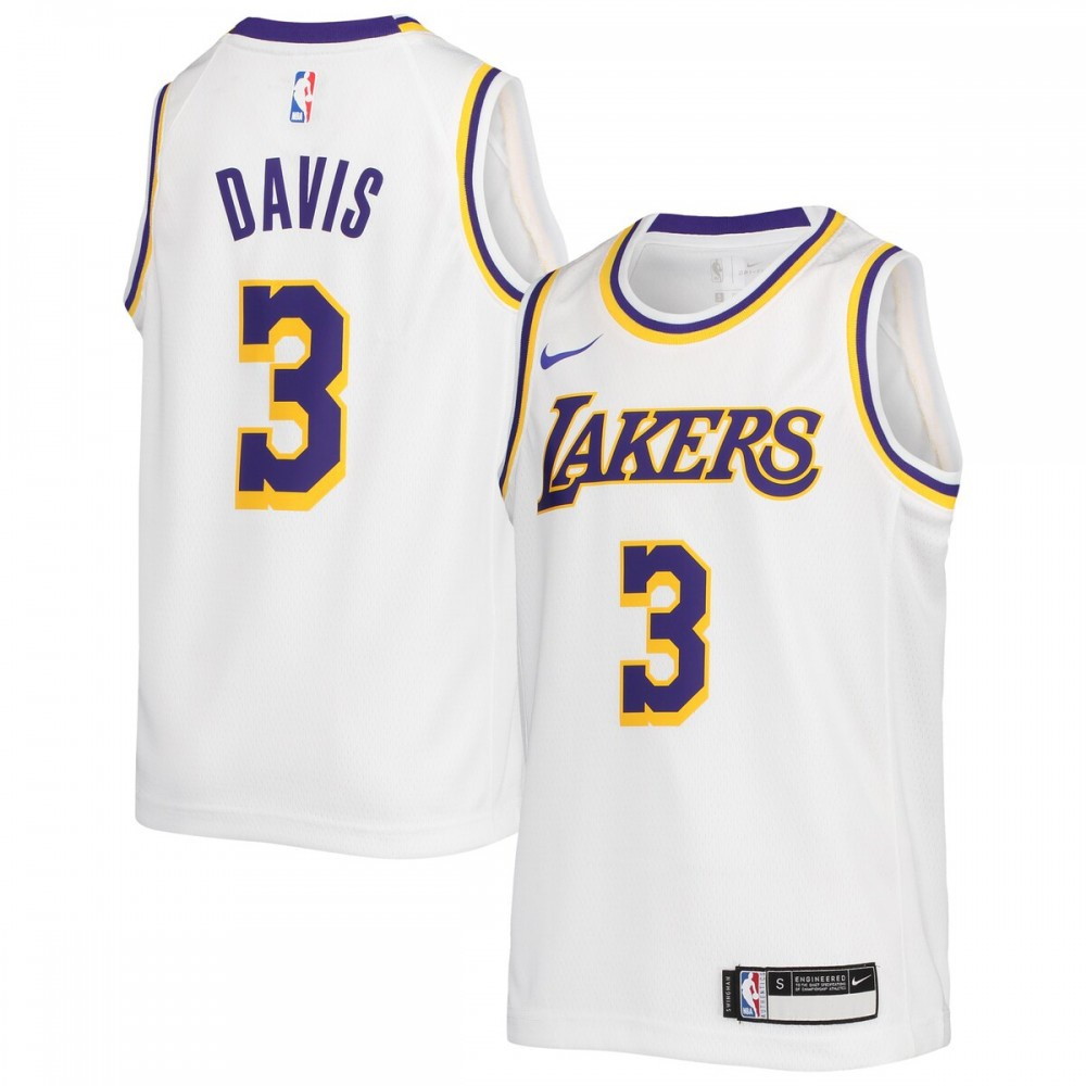 Anthony Davis Los Angeles Lakers Youth 2020/21 Swingman Jersey Association Edition - front view