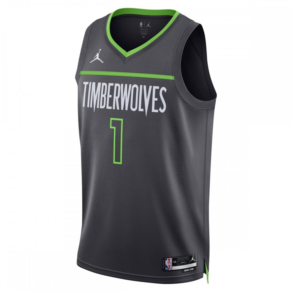 Anthony Edwards Minnesota Timberwolves 2022/23 Statement Edition Swingman Black - second front view