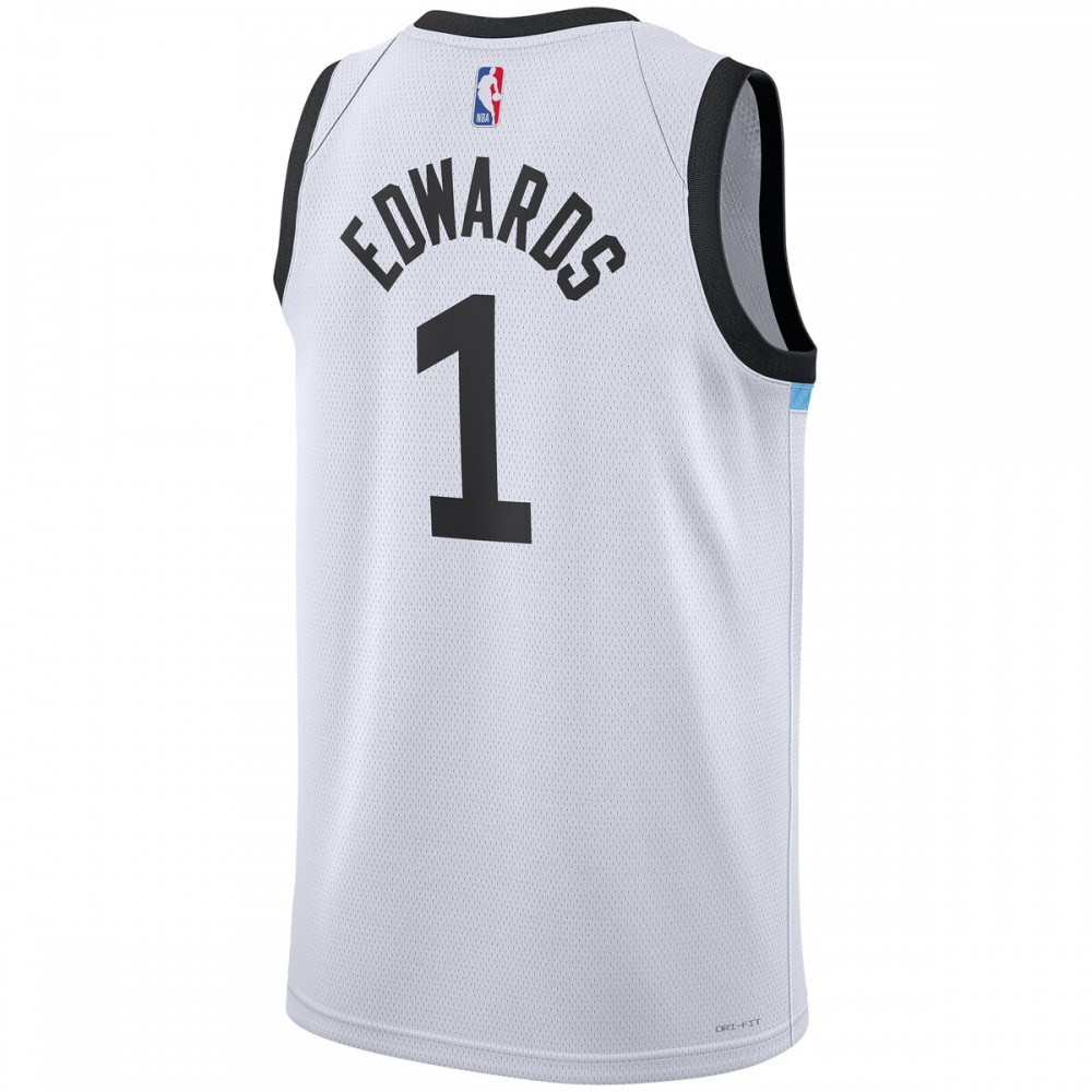 Anthony Edwards Minnesota Timberwolves Unisex 2022/23 Swingman Jersey City Edition White - back view
