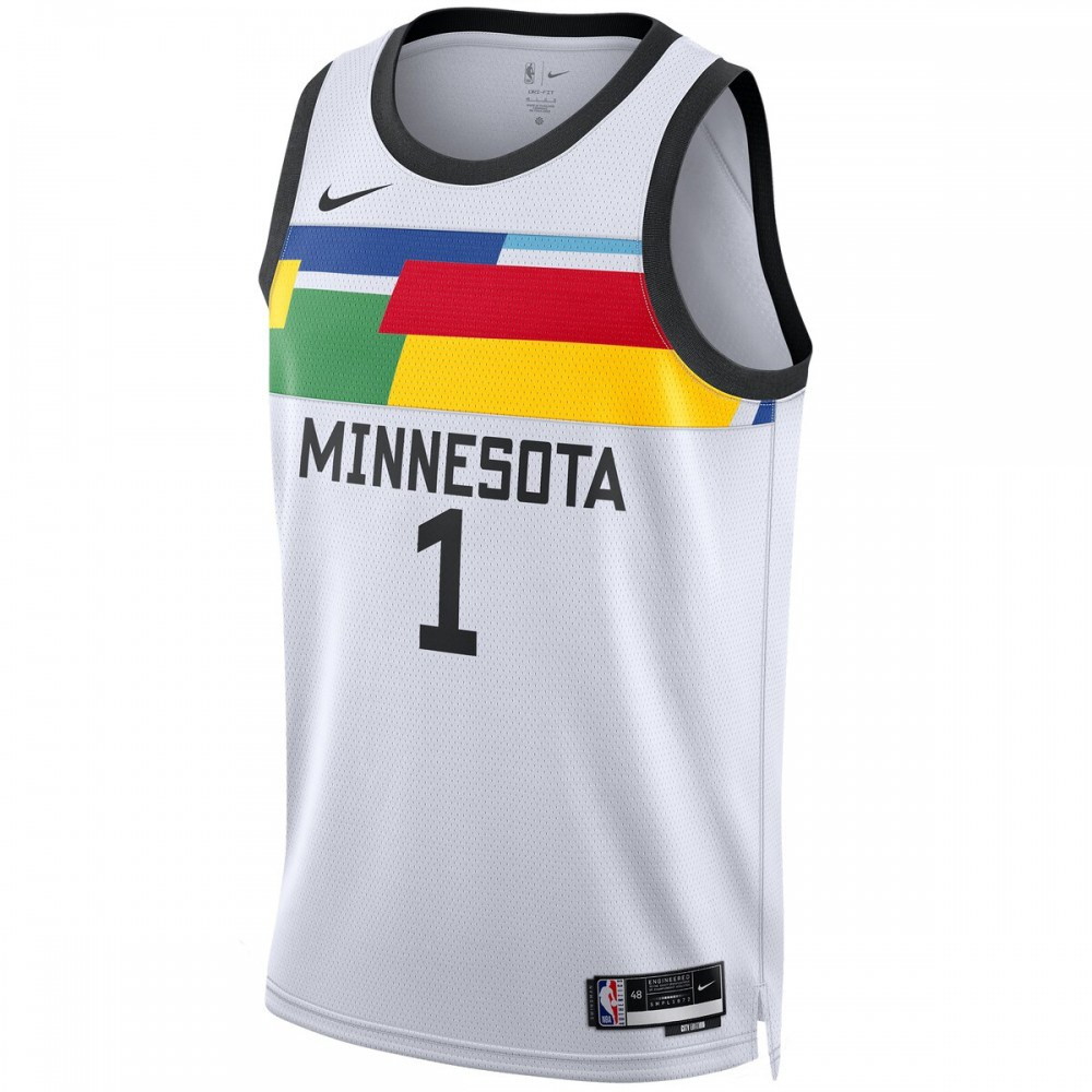 Anthony Edwards Minnesota Timberwolves Unisex 2022/23 Swingman Jersey City - second front view